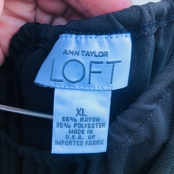 Ann Taylor Loft  LG -XL black 2 piece skirt set with stretch perfect travel set - Picture 4 of 14